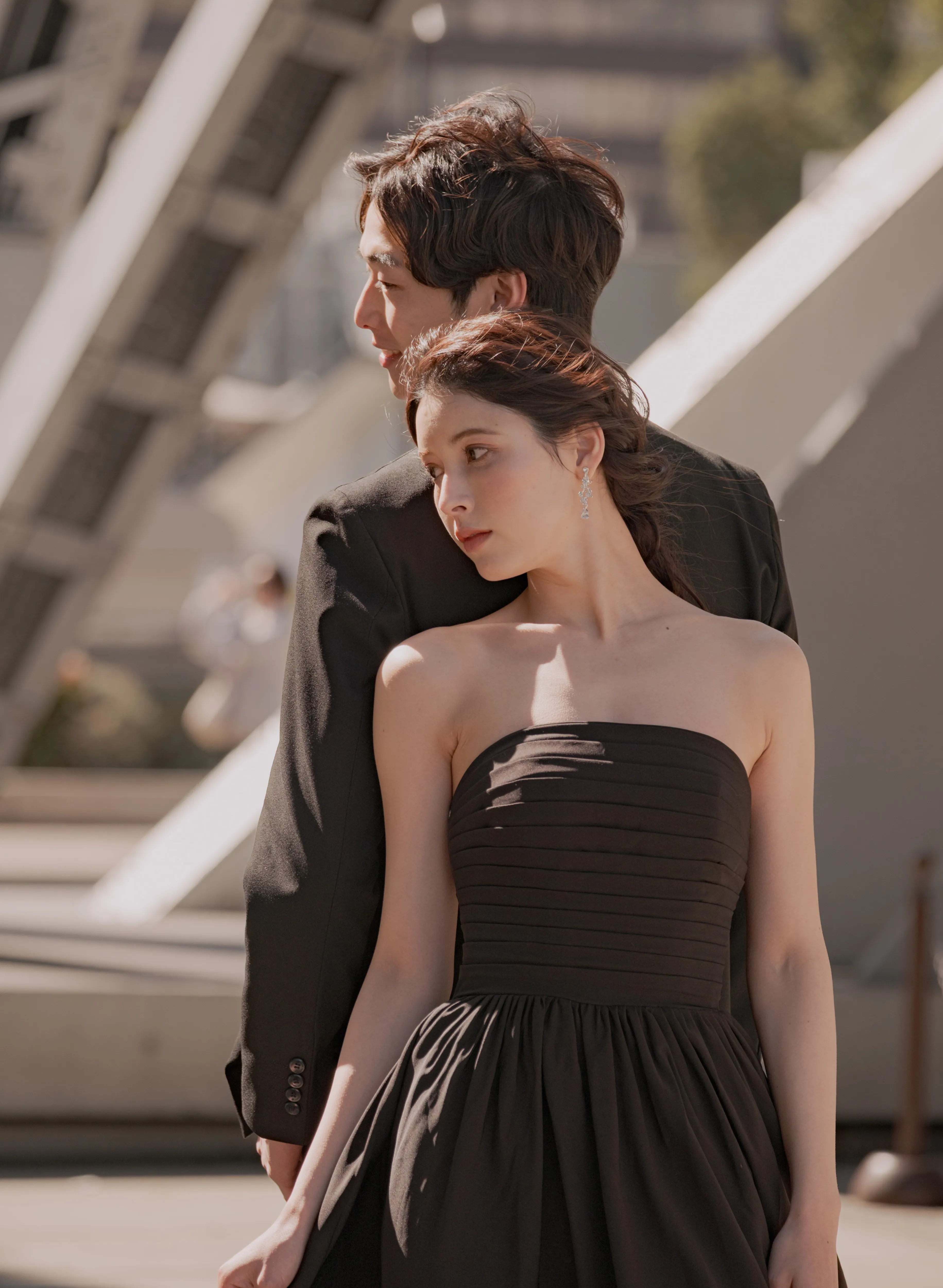 愛知・名古屋のロケーションで撮影したウェディングフォト（テレビ塔）