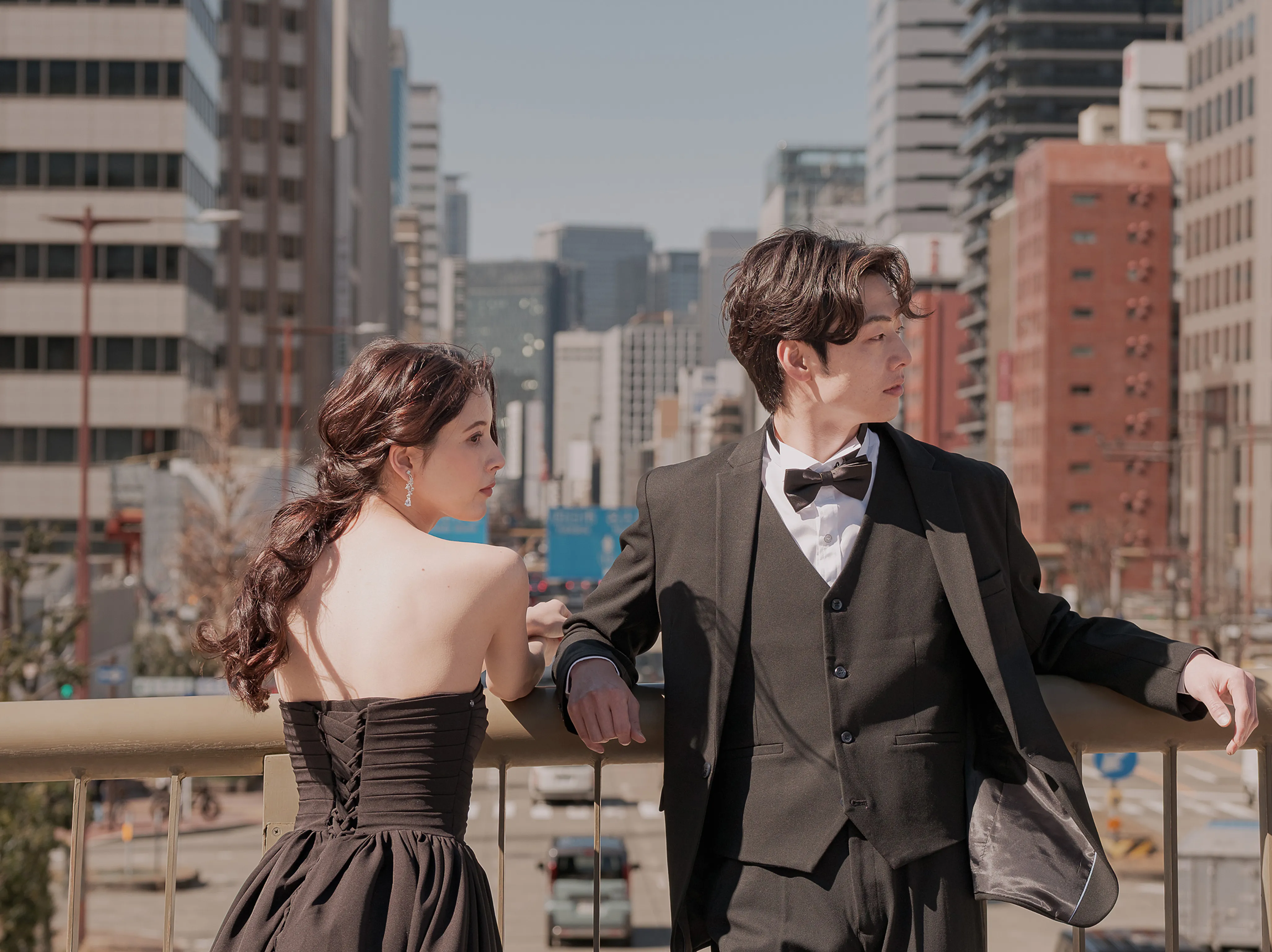 愛知・名古屋のロケーションで撮影した前撮り（久屋大通）