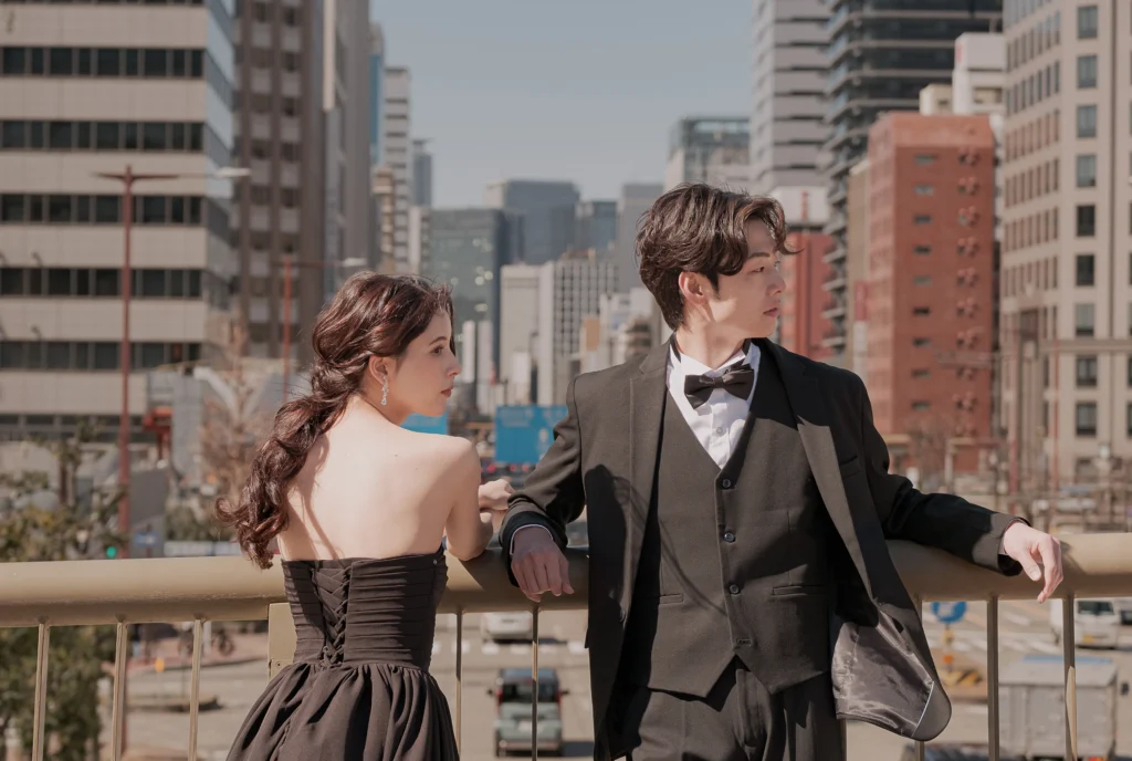 愛知・名古屋のロケーションで撮影したウェディングフォト（セントラルパーク）