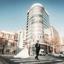 愛知・名古屋のロケーションで撮影したウェディングフォト（納屋橋）