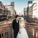 納屋橋でのウェディングフォト（ウェディングドレス）