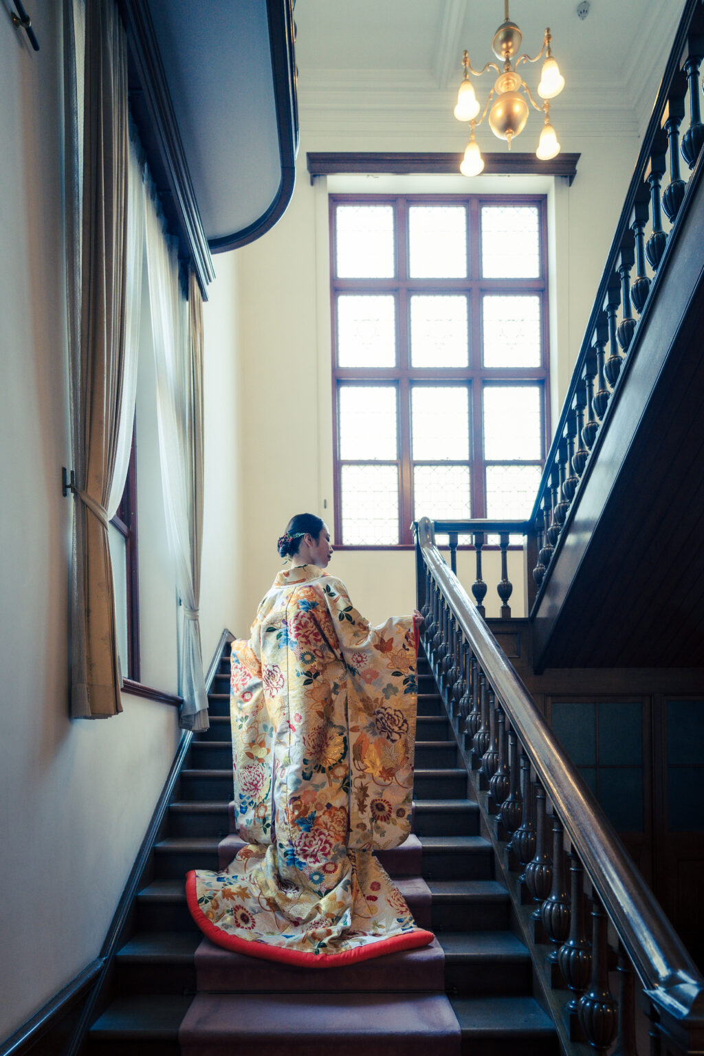 和装で旧古河邸でのフォトウェディング撮影