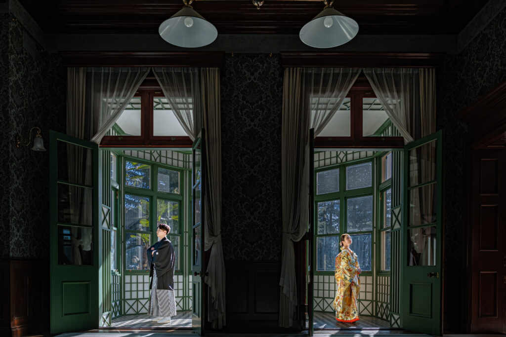 邸宅でのウェディングフォト（和装）