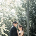 庭園での前撮り写真