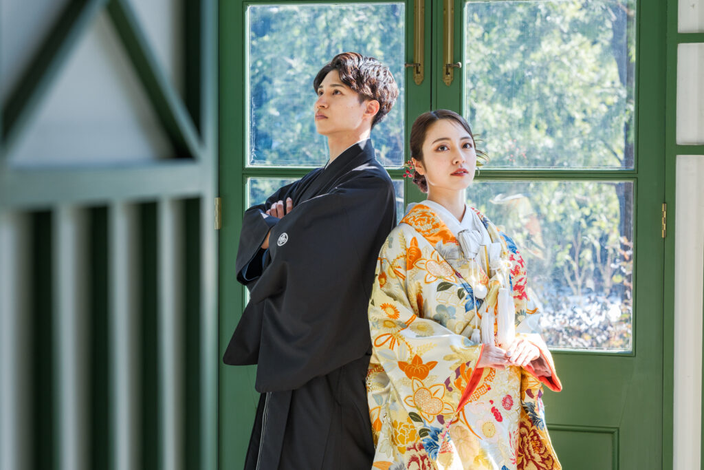 旧古河邸で和装での前撮り撮影