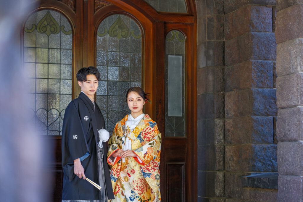 旧古河邸で和装でのウェディングフォト撮影