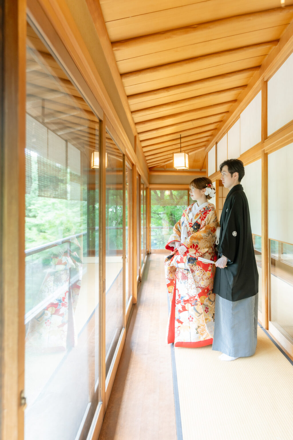 目白庭園での前撮り（和装）