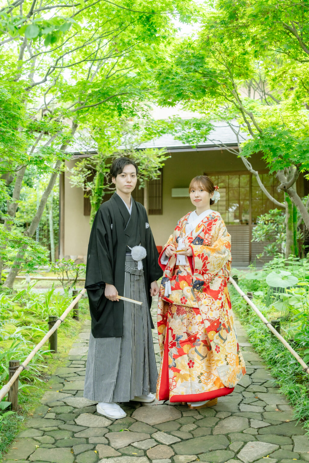 目白庭園での前撮り（和装）