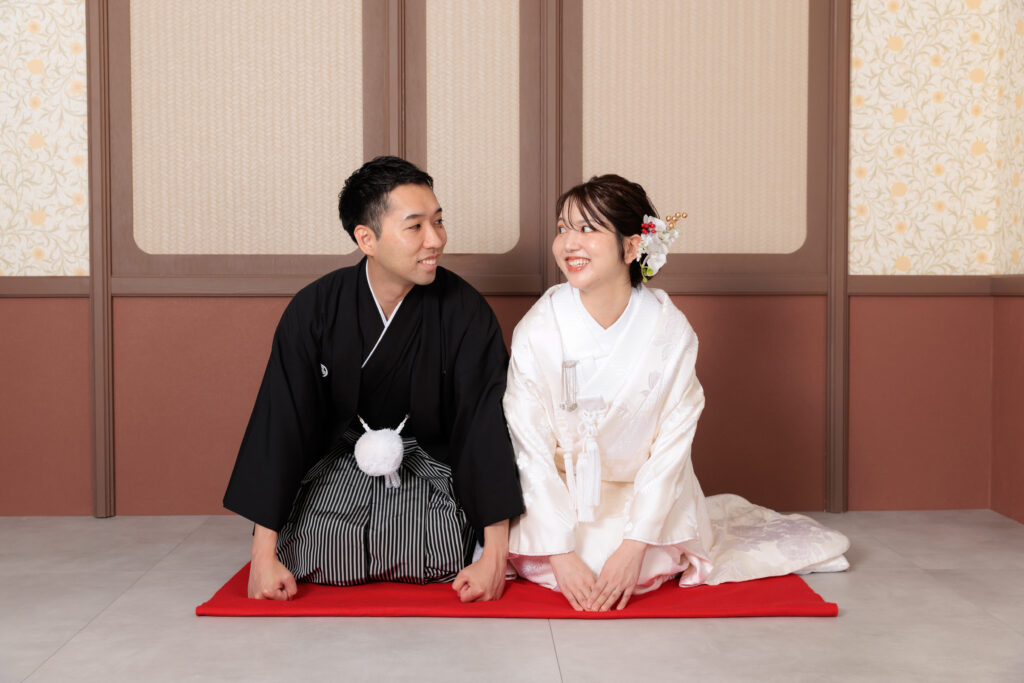 和装でのスタジオフォトウェディング（白無垢）