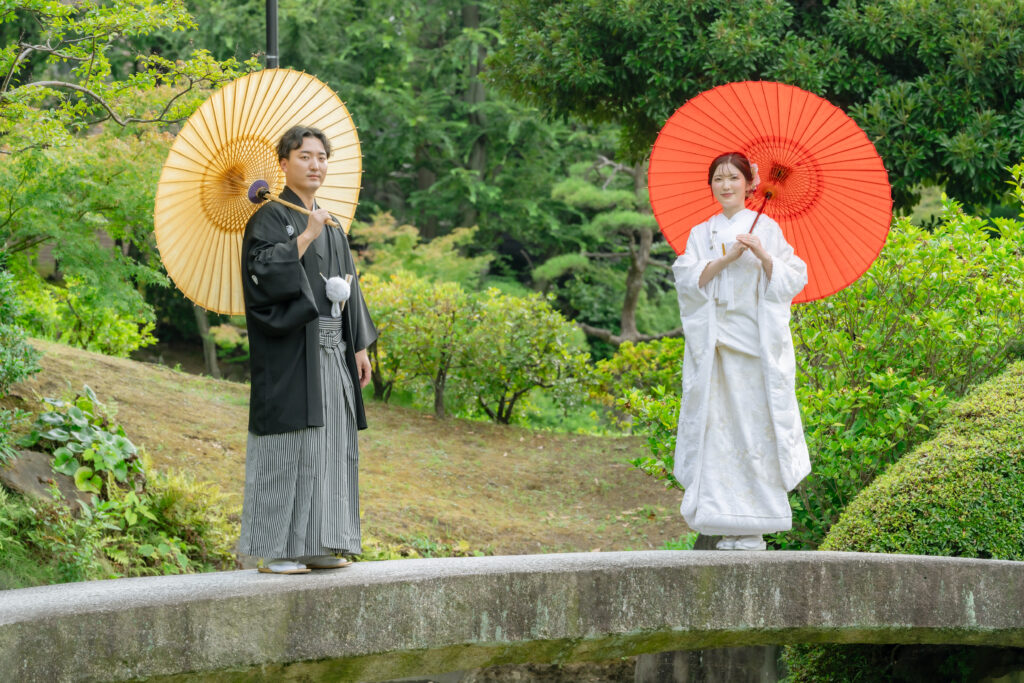 安田庭園でのフォトウェディング・前撮り・ウェディングフォト(和装)