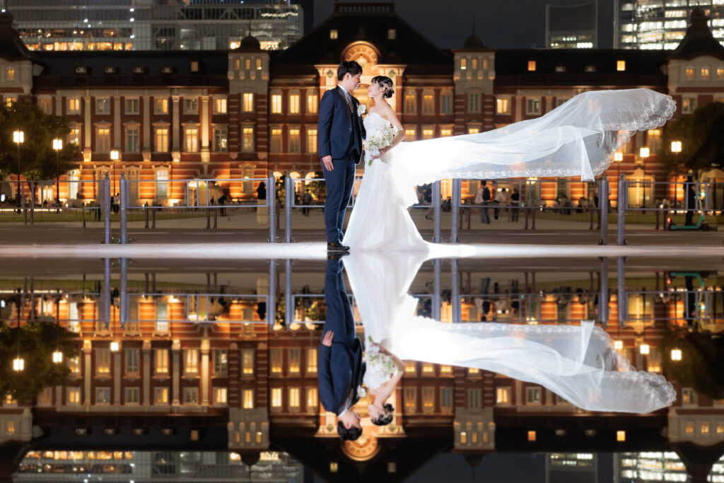 東京駅周辺でのフォトウェディング・前撮り・ウェディングフォト（洋装・ウェディングドレス）