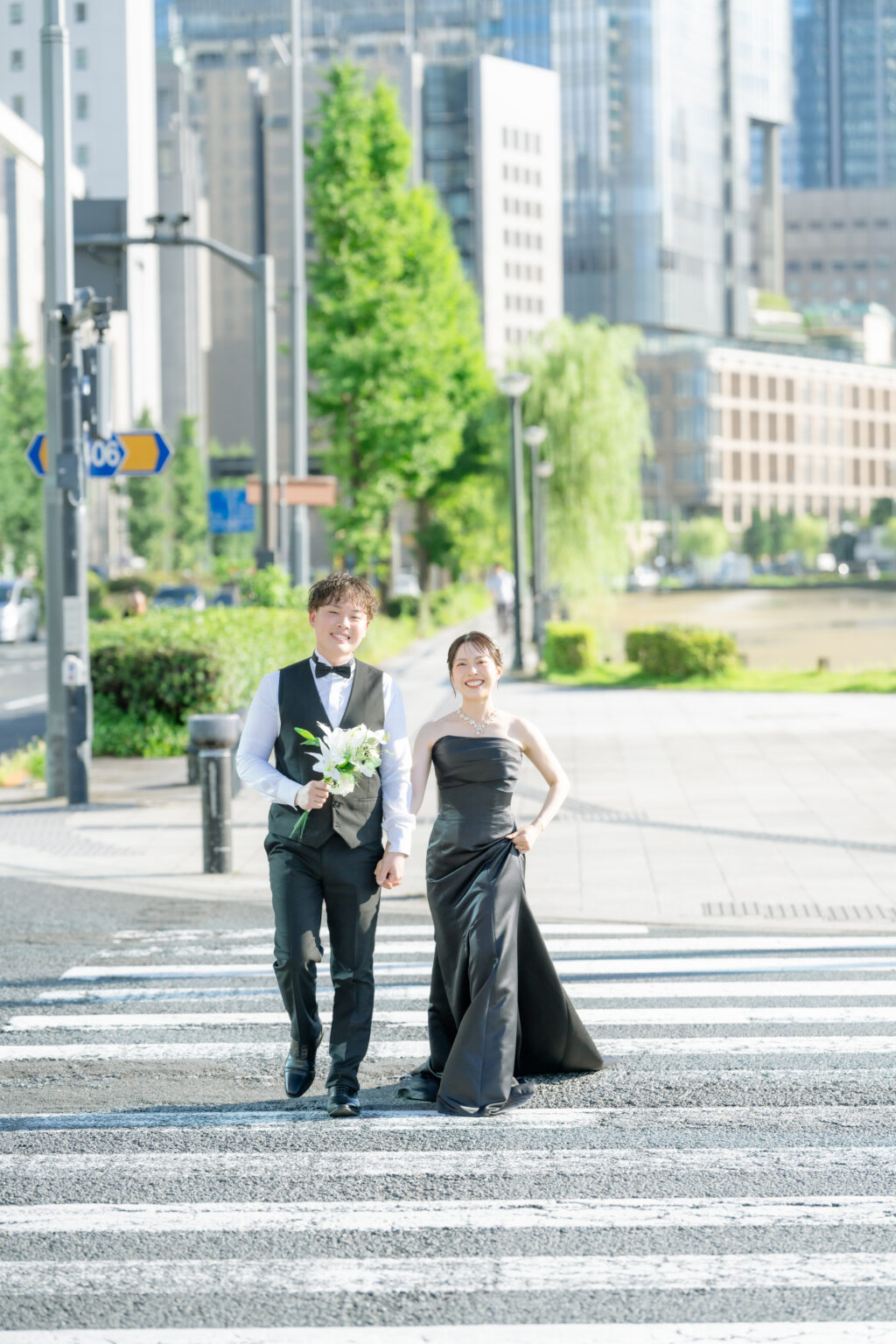 東京駅周辺でのフォトウェディング・前撮り・ウェディングフォト(洋装・ウェディングドレス)