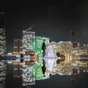 フォトウェディングの撮影例(神奈川・横浜・大さん橋)(夜景)